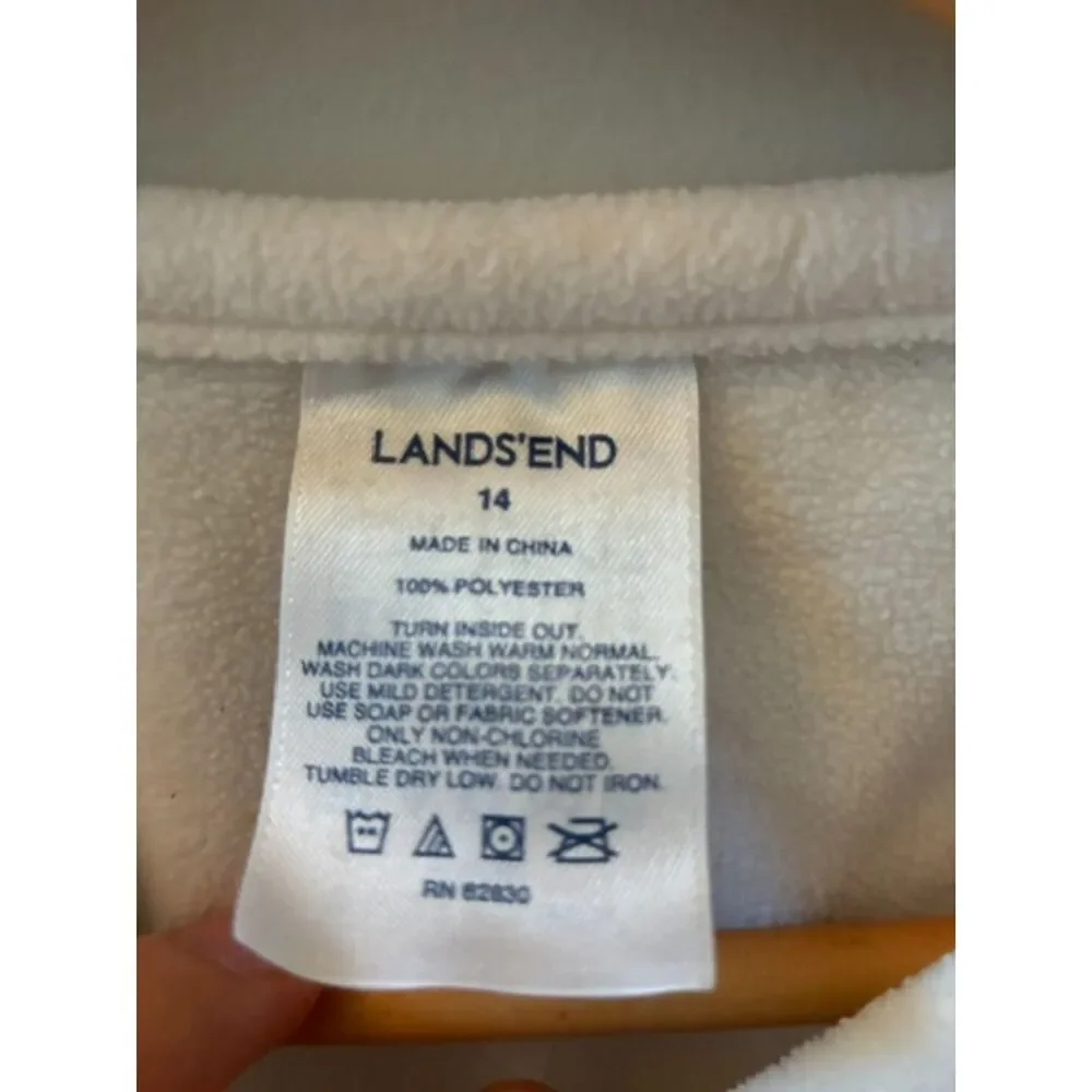 Lands' End Kids Penguin Fleece Pajama Set | Size 14 | EUC